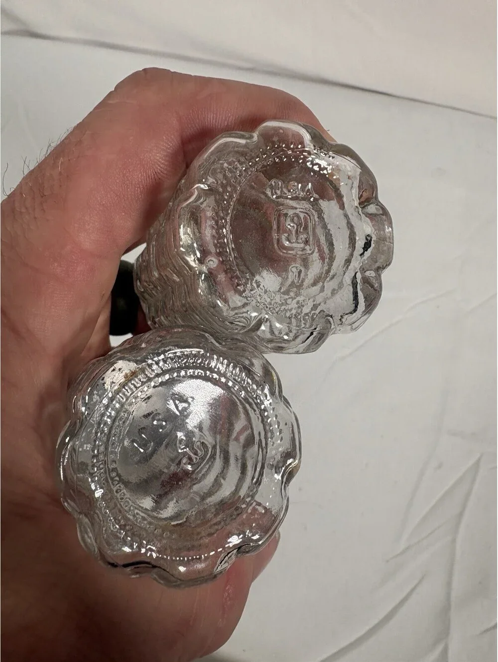 Vtg Anchor Hocking Shakers W/tin Tops